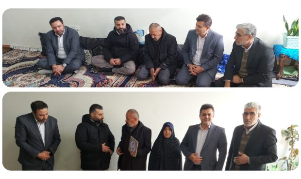 دیدار مسئولان پردیس با خانواده شهید مدافع حرم عبدالله توحیدی همزمان با ولادت حضرت علی(ع) و روز پدر
